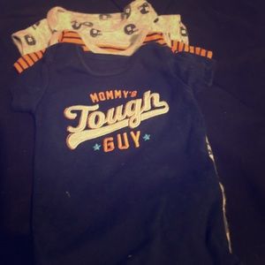 NB boys shirt sleeves onsies